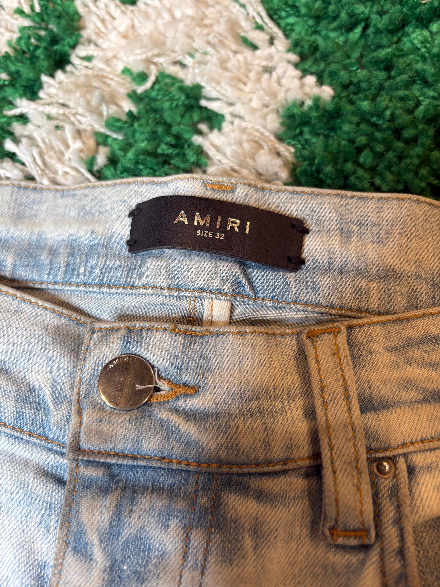 Amiri Jeans Light Wash Paint Size 32