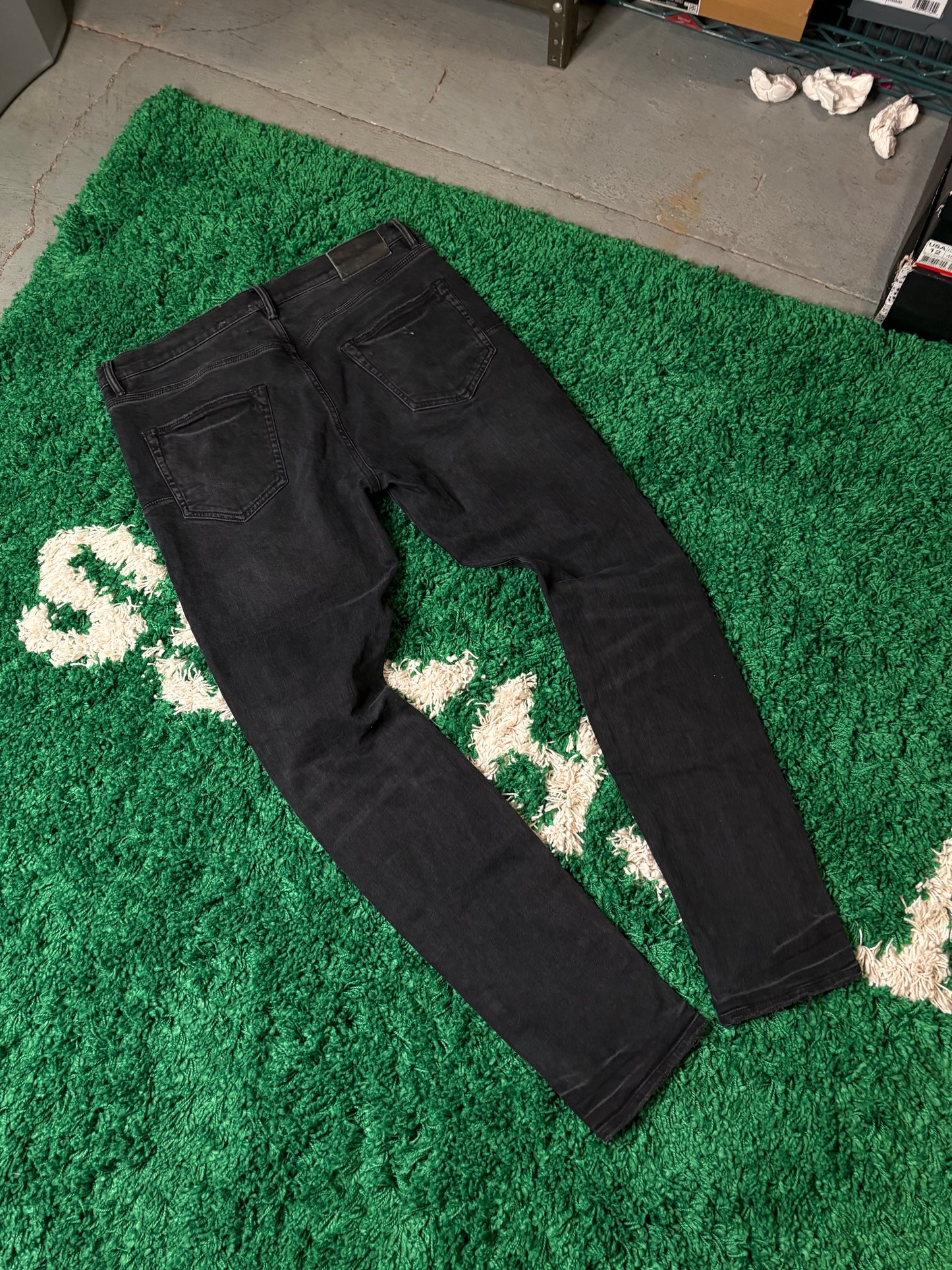 Purple Jeans Black Distressed Size 33