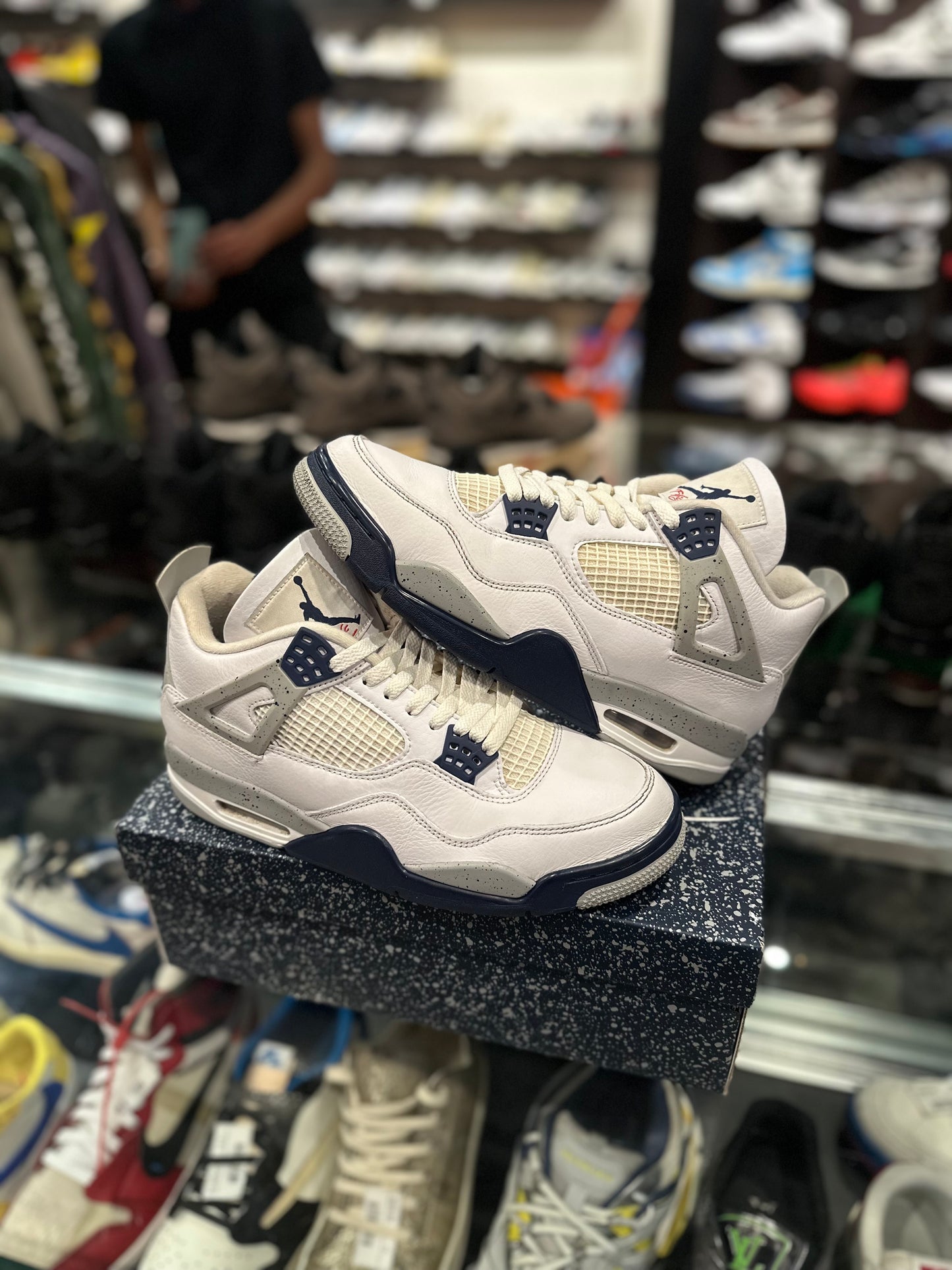 Jordan 4 Retro Midnight Navy PO OG Size 10.5