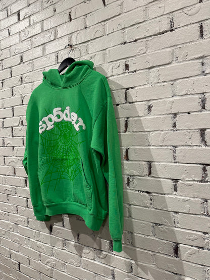 Sp5der Hoodie “Stone Slime Green” Size M DS