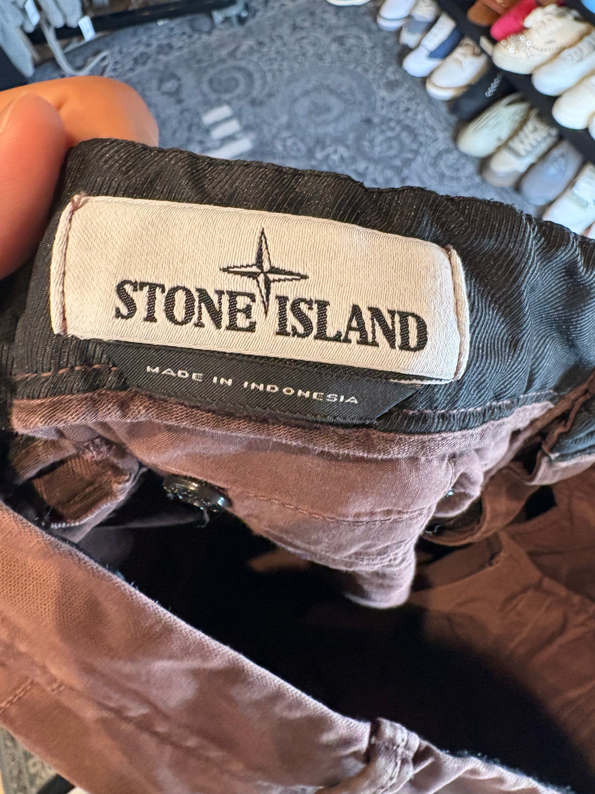 Stone island slim badge logo cargo pants Mahogany Brown Size 30