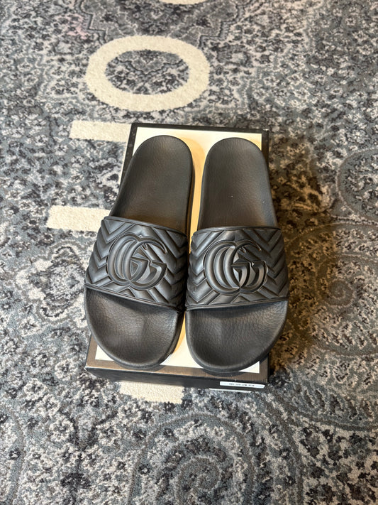 GUCCI Pursuit Matelasse Rubber Slides PO OG SIZE 13