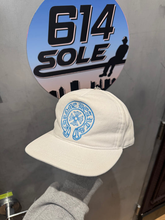 Chrome Hearts Trucker Hat ‘Horse Shoe Logo’ White/Blue PO