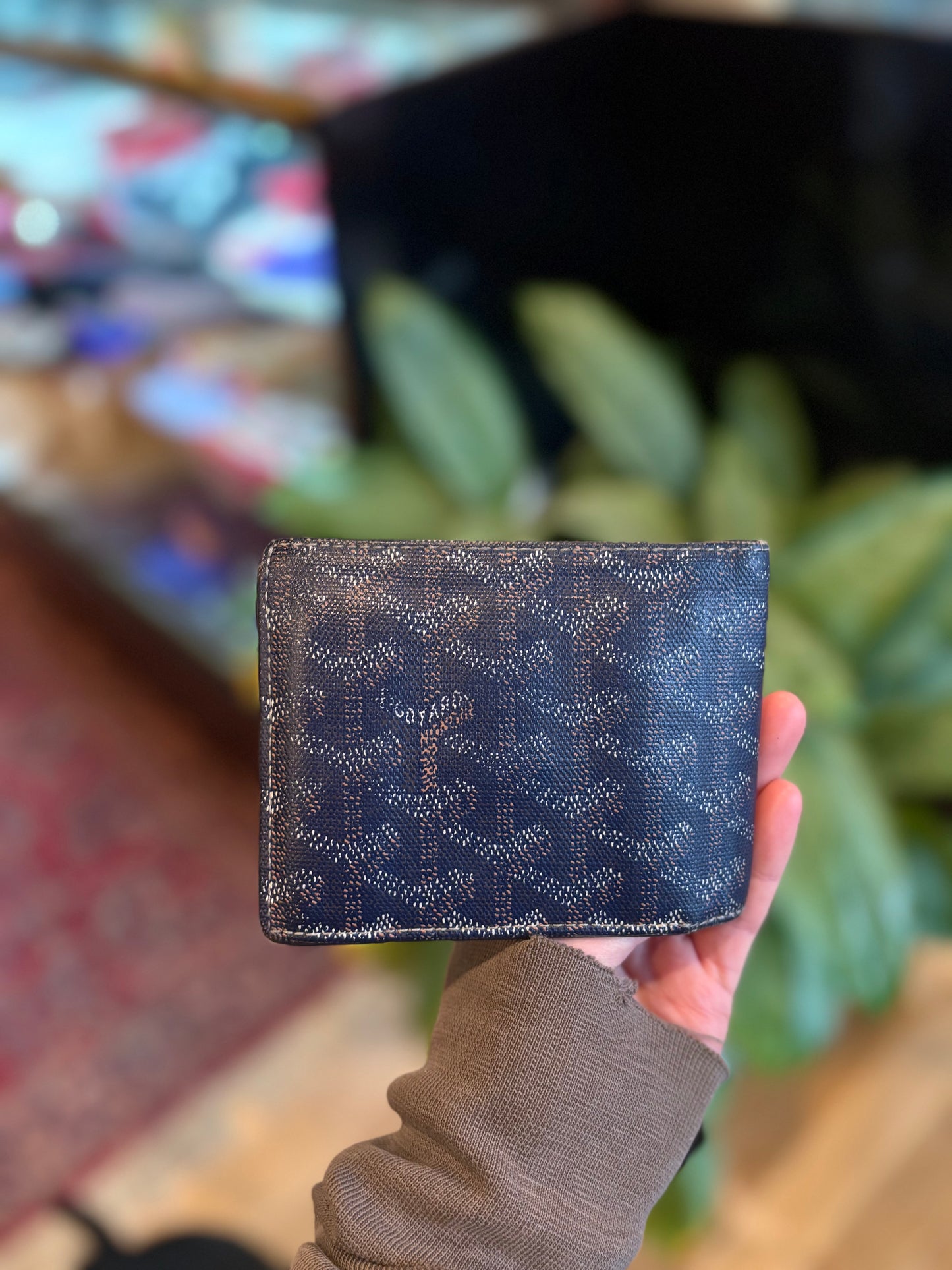 Goyard Navy Bifold Wallet