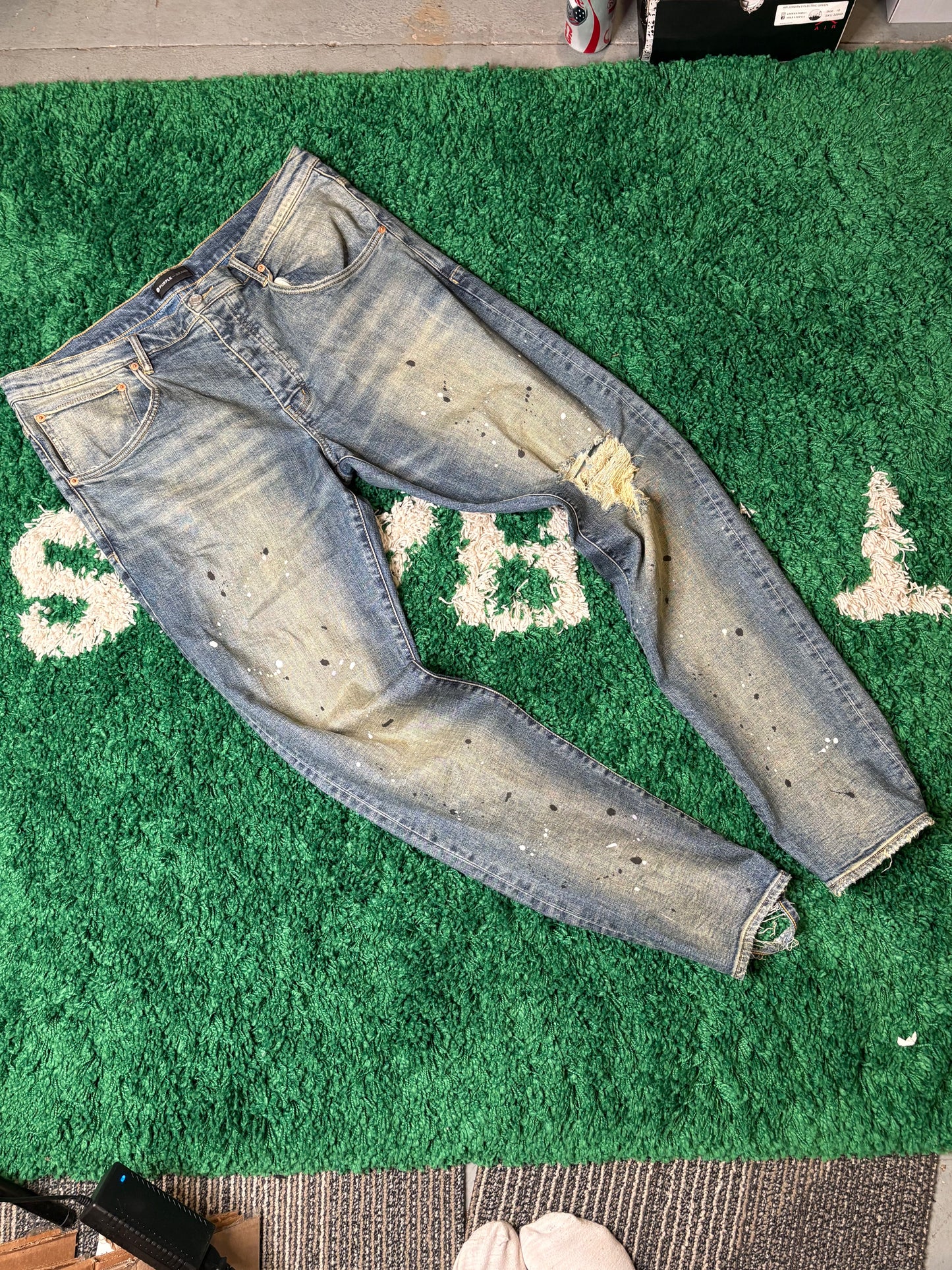 Purple Jeans Splatter Size 40