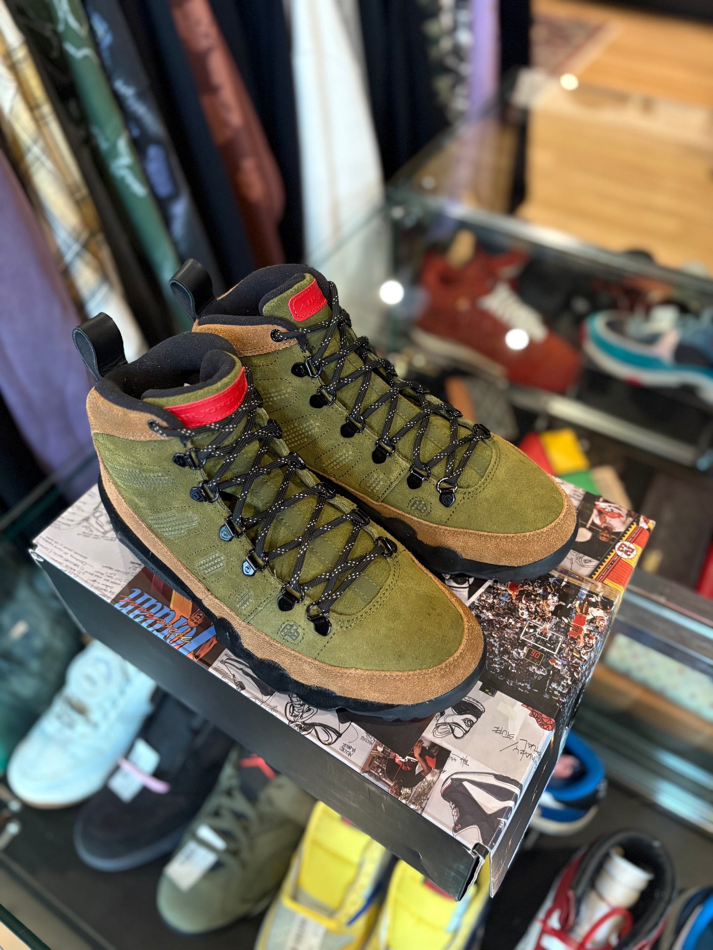 Jordan 9 Retro Boot NRG Military Brown Clean OG Size 8.5