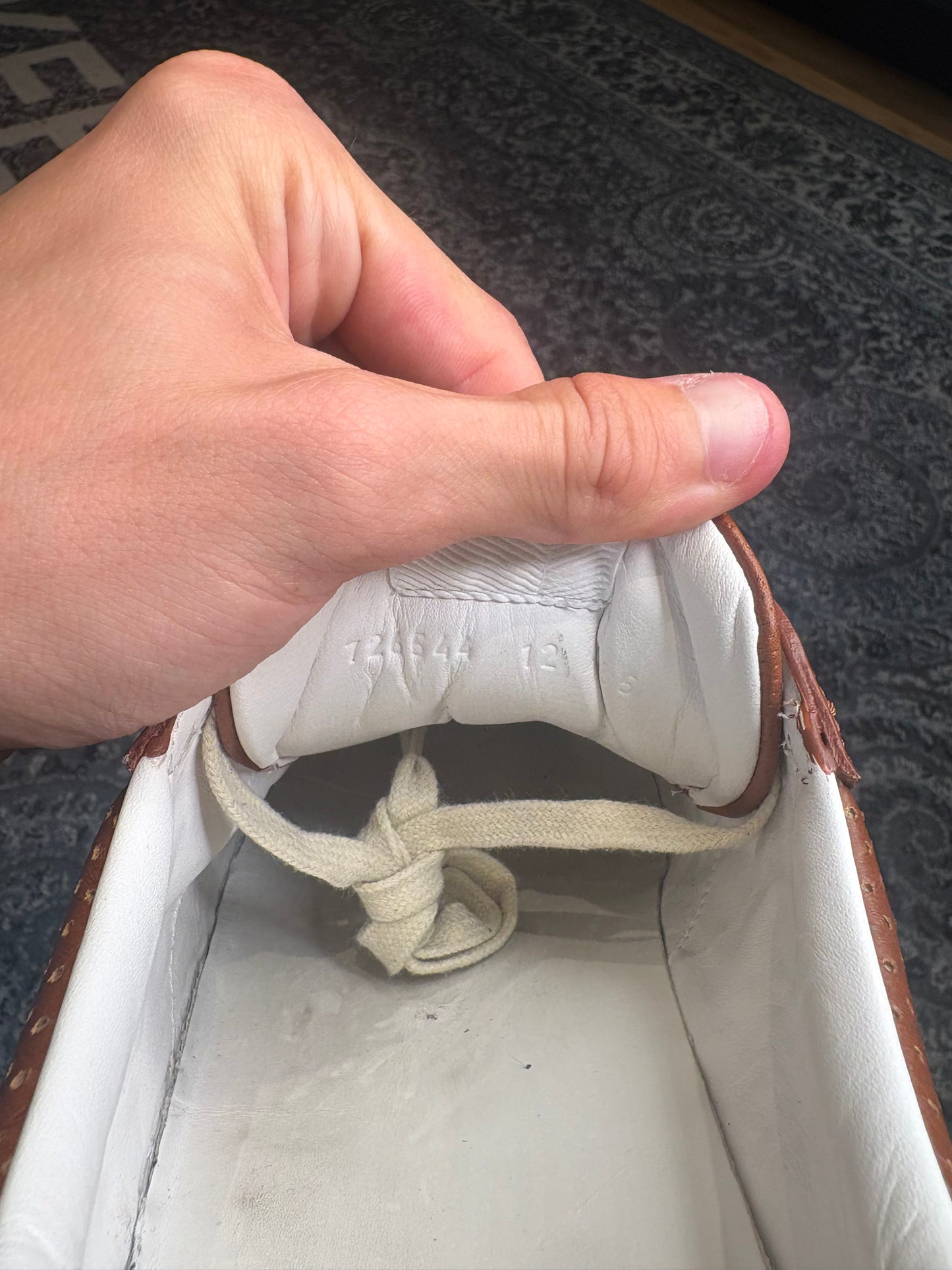 Gucci Leather Sneaker Brown PO NB Size 12G
