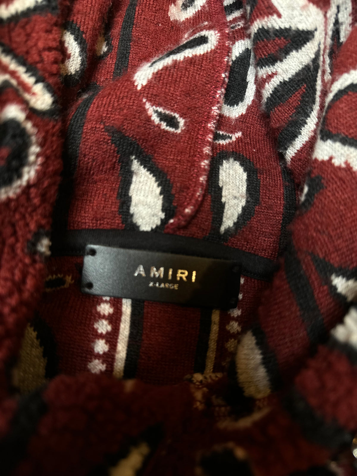 Amiri Red Bandana Hoodie Size XL