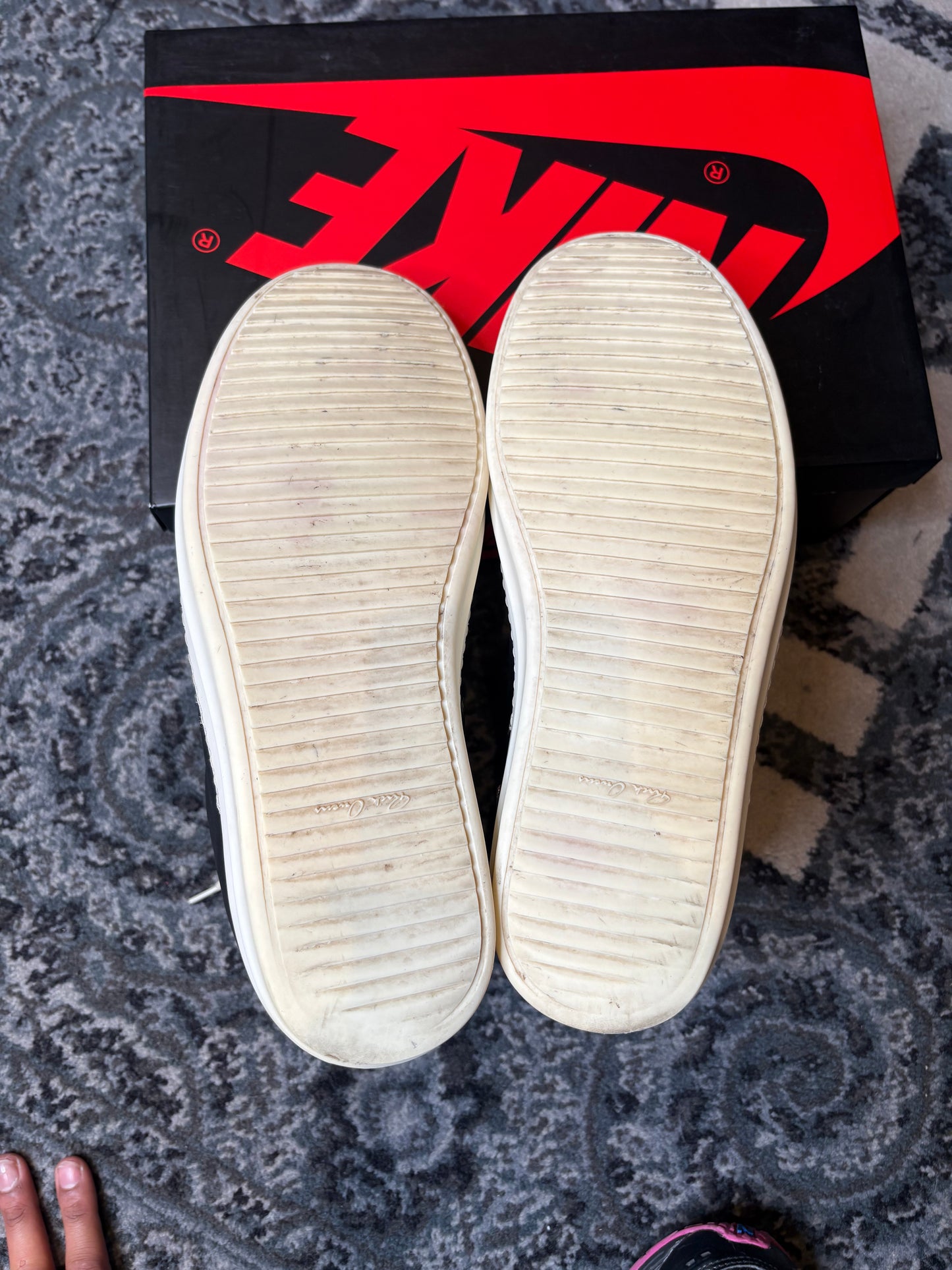 Rick Owen’s Ramone Leather High Top “Black Cream”
