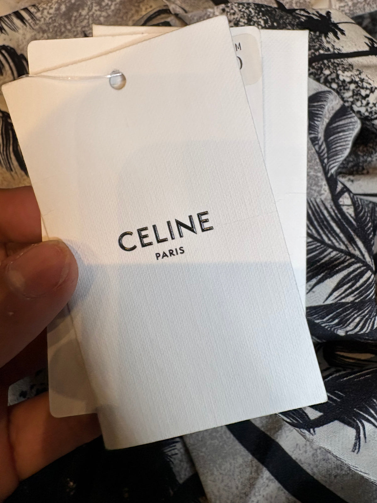 Celine Hawaii Camp-Collar Printed Silk Crepe de Chine Shirt Size Medium(38)