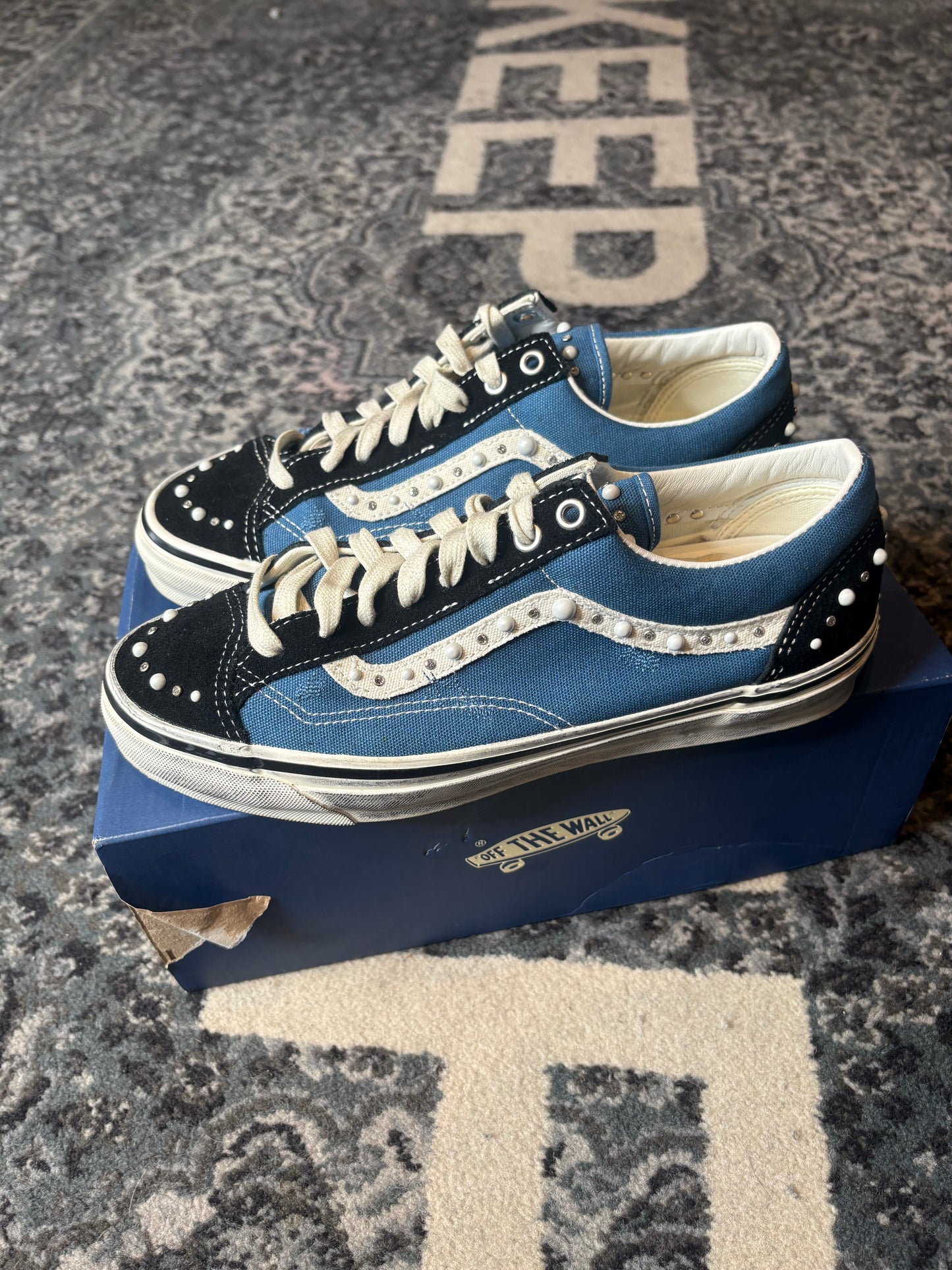 Vans Lx Old Skool 36 “Pearlized Pack Black Navy” Clean Og Size 9.5