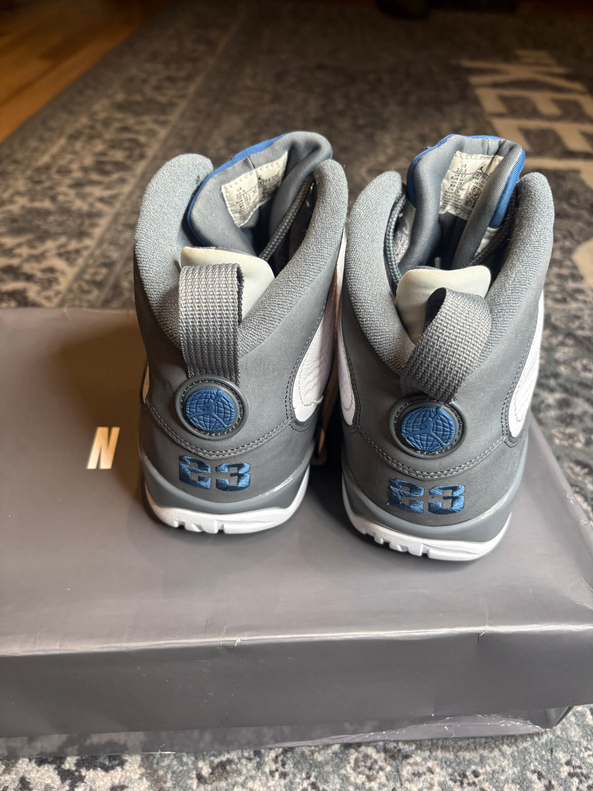 Jordan 9 Retro “Flint Grey French Blue” Clean Og Size 10.5