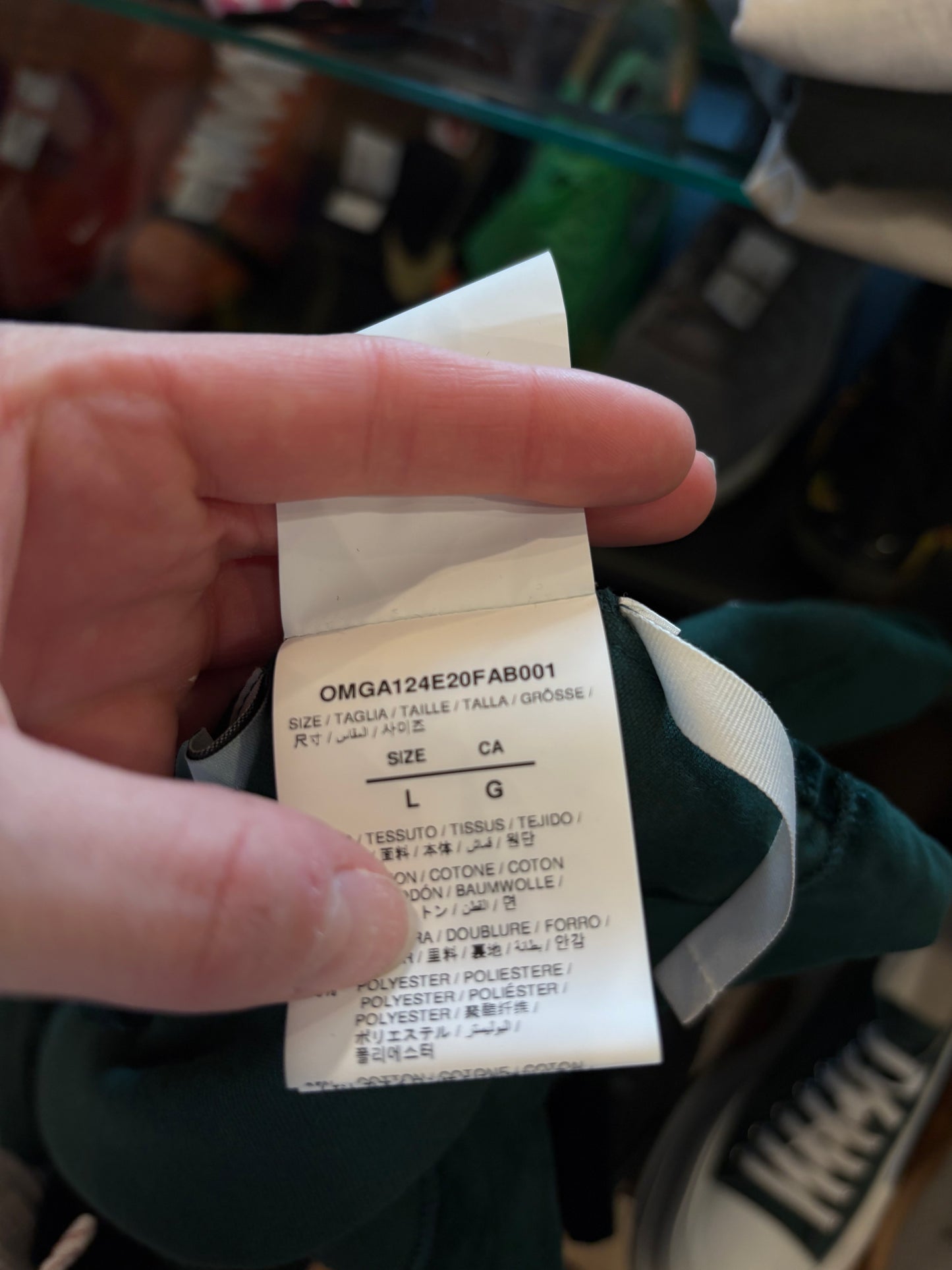 Off-White Green Velour Top Size Large