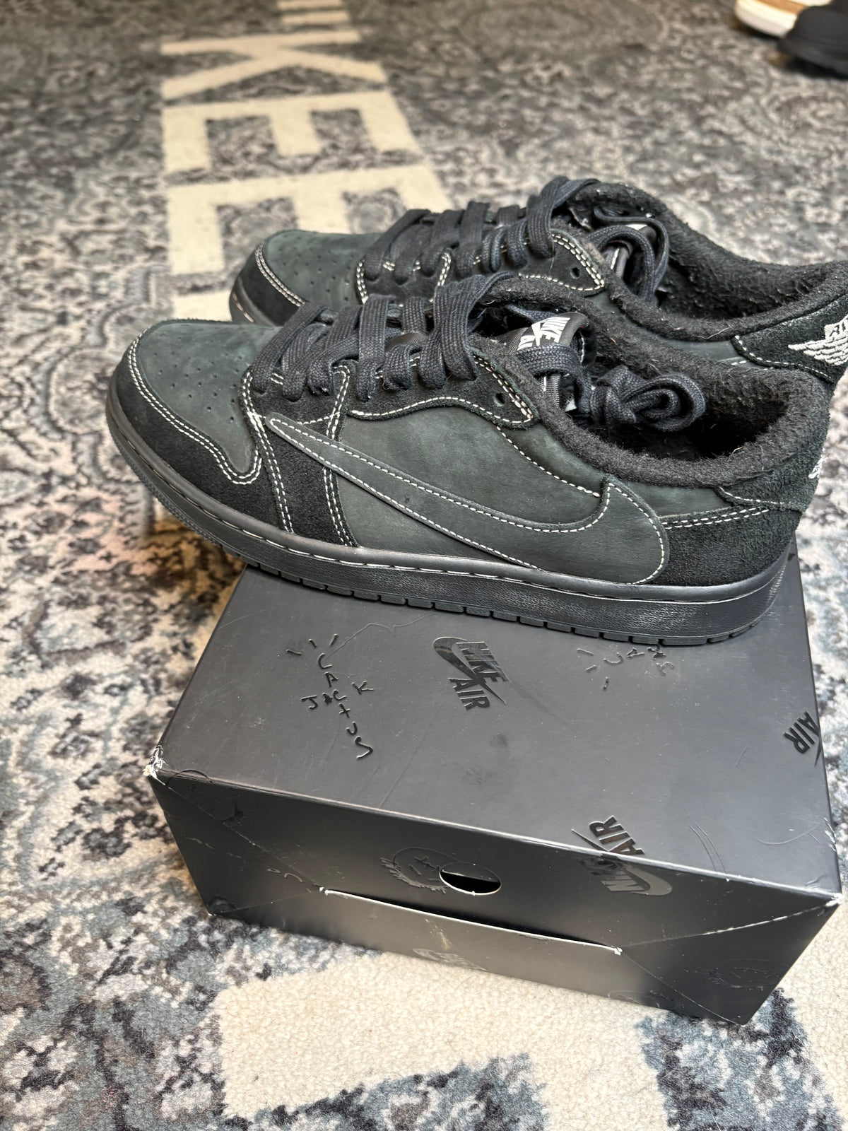 Jordan 1 Retro Low “Travis Scott Black Phantom” Clean Og Size 8.5