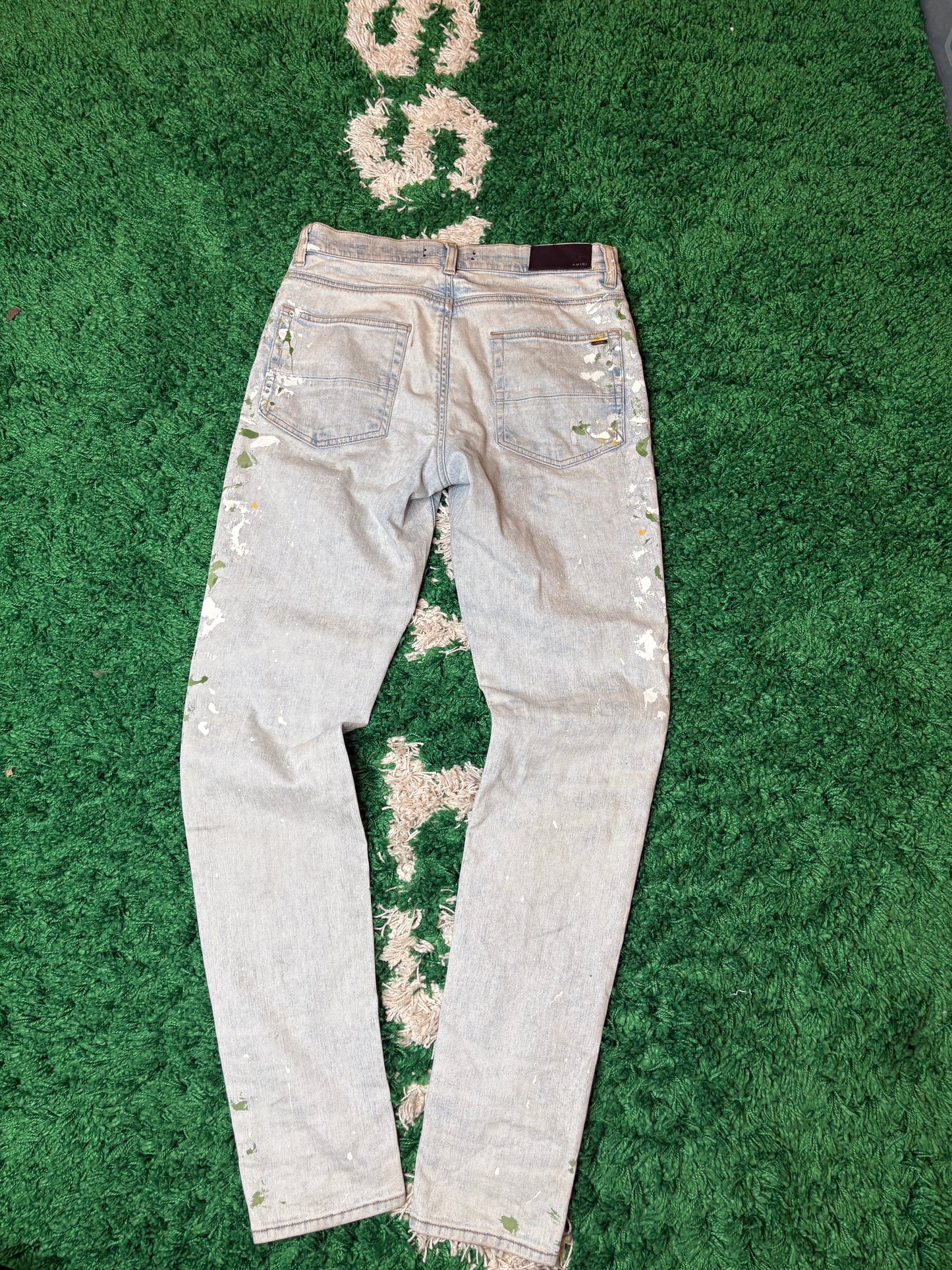 Amiri Jeans Light Wash Paint Size 32