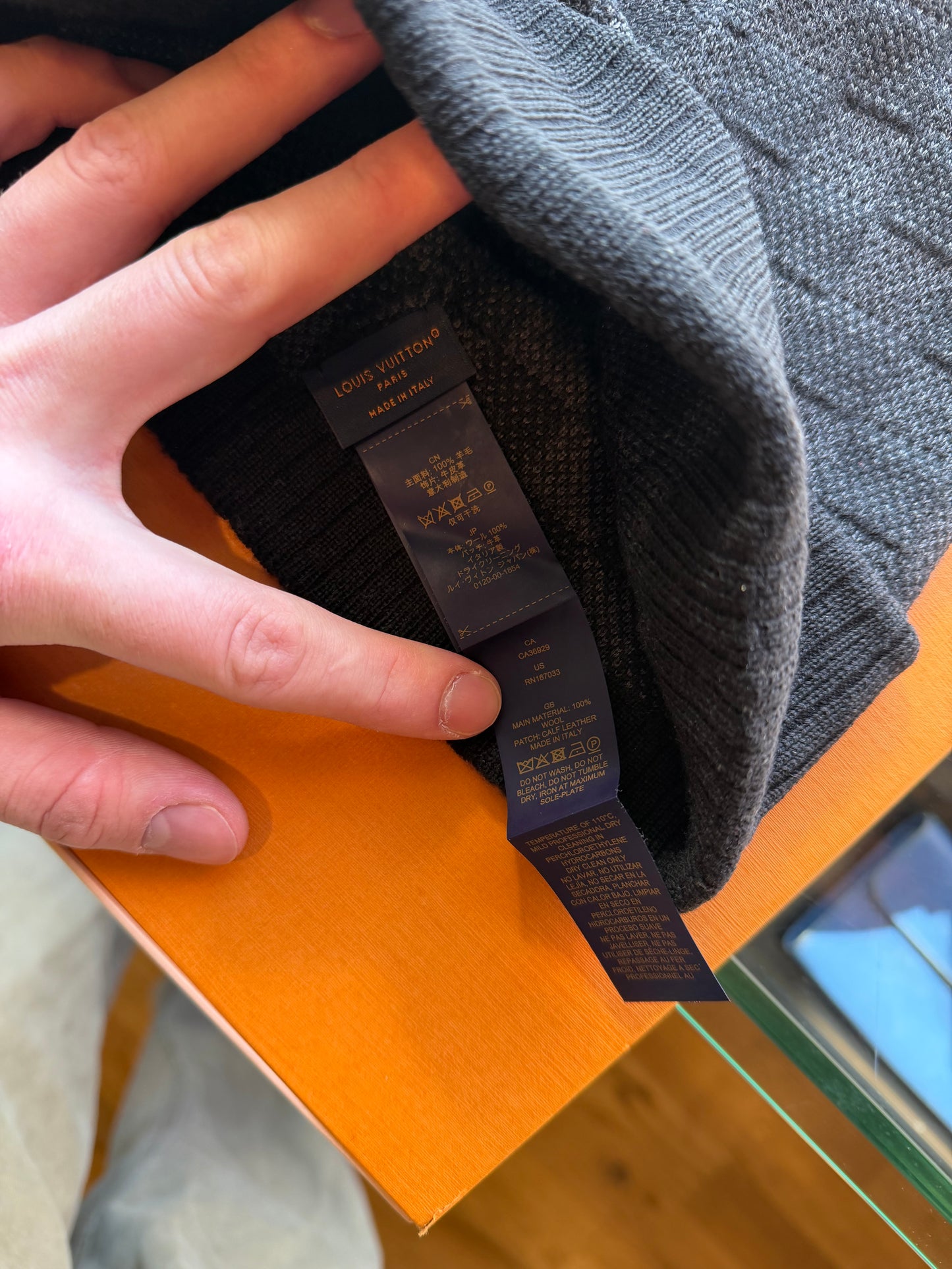 Louis Vuitton Néo Petit Damier Beanie ‘anthracite grey’