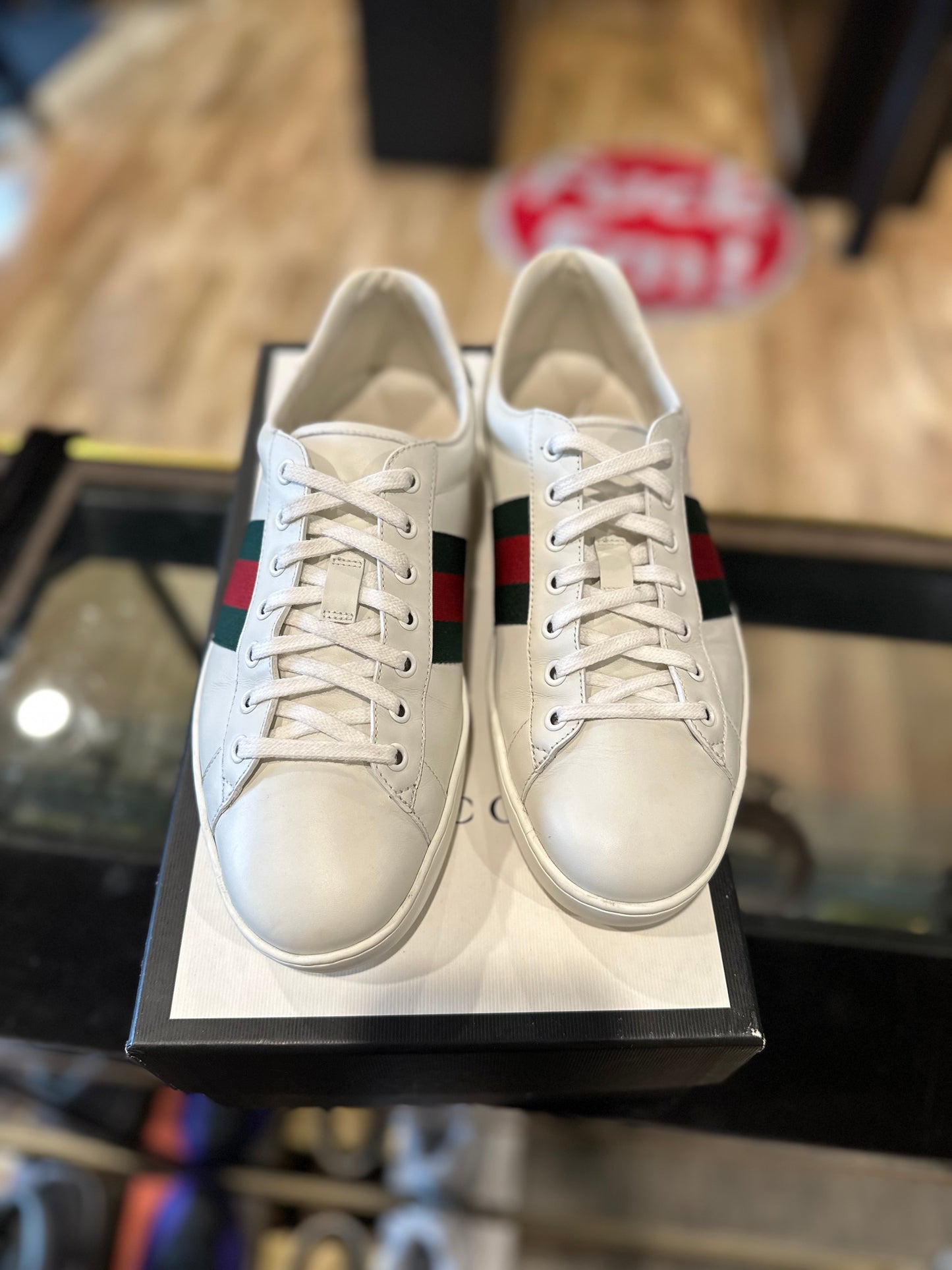 Gucci White Ace Sz. 9.5M Clean OG