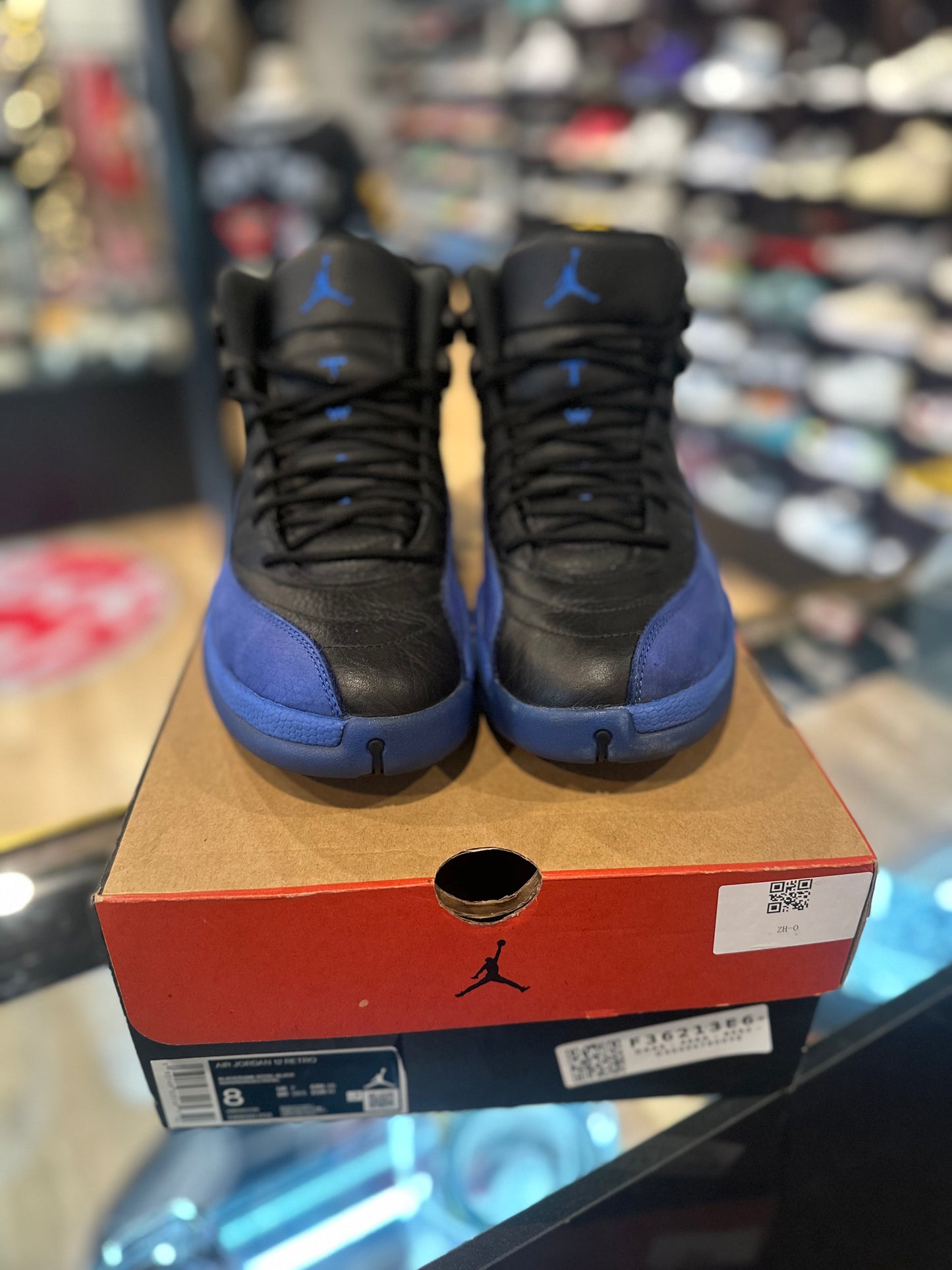 Air Jordan 12 Retro Black Game Royal 2019 Size 8 Used Condition