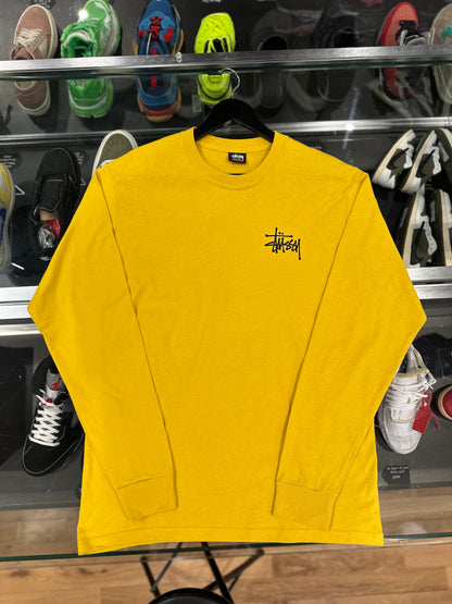 Stussy Yellow Long Sleeve Tee Size Medium