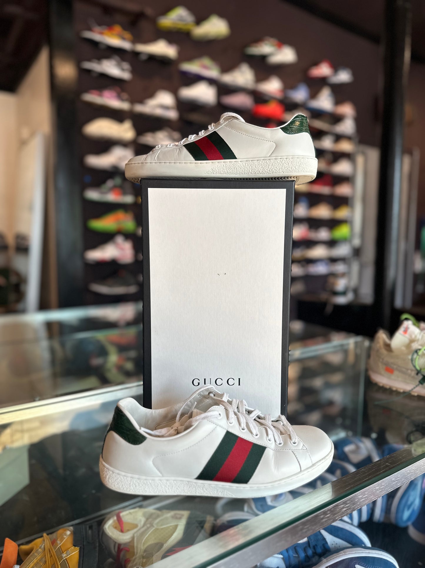 Gucci ace white size 9.5 (8G) PO OG