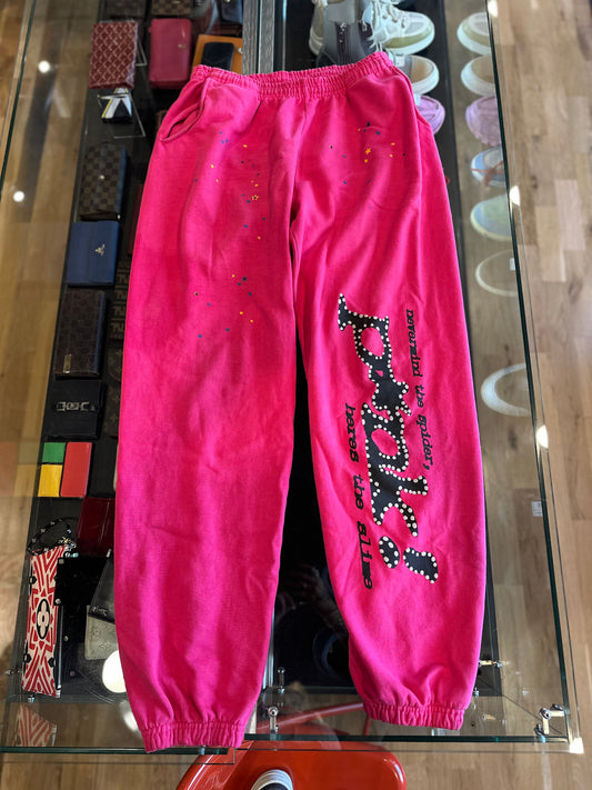 Sp5der Sweatpants Pink Size XL
