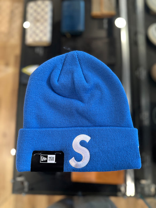 Supreme S Logo Beanie Blue