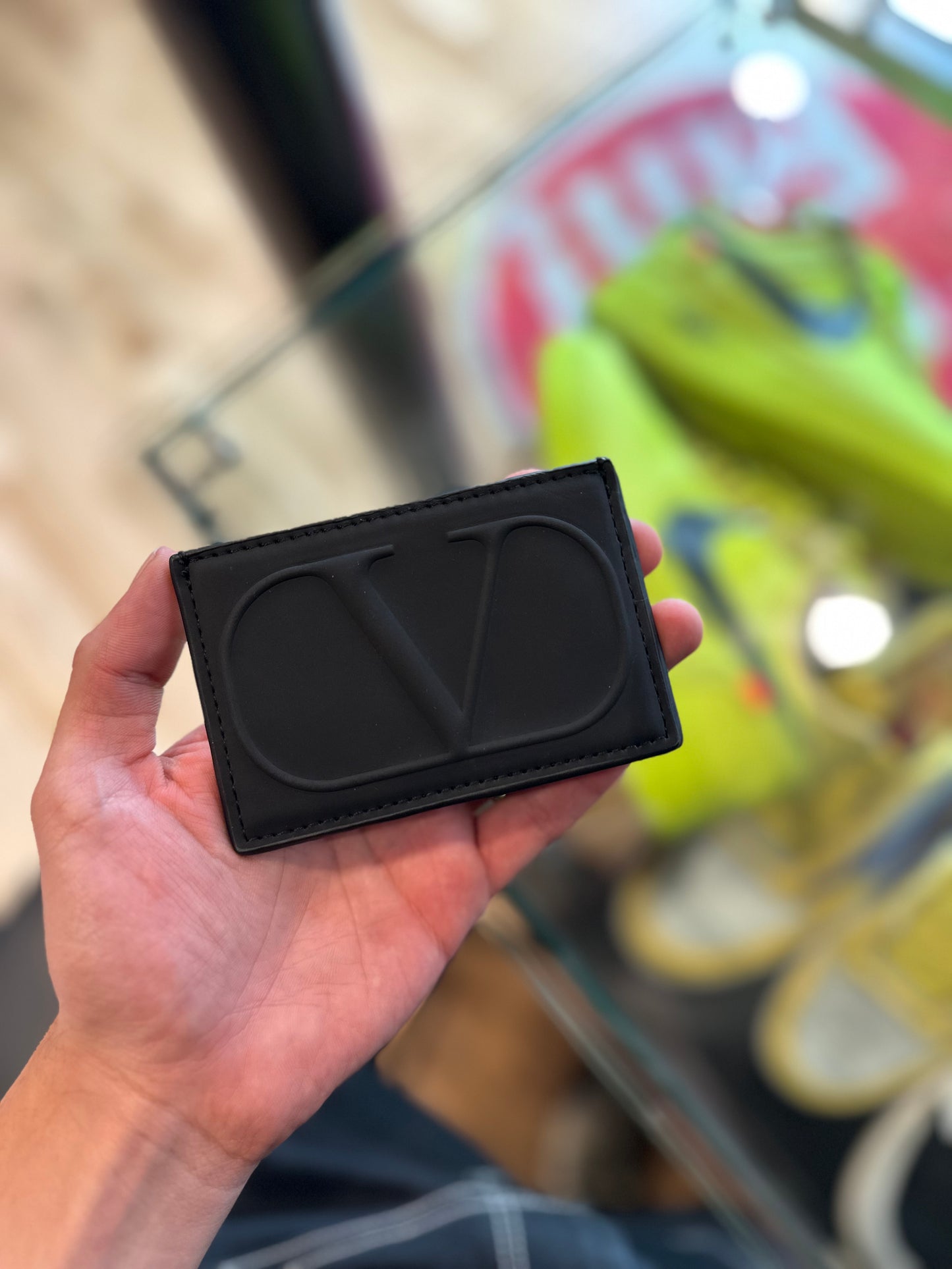 Valentino Black Card Holder Wallet