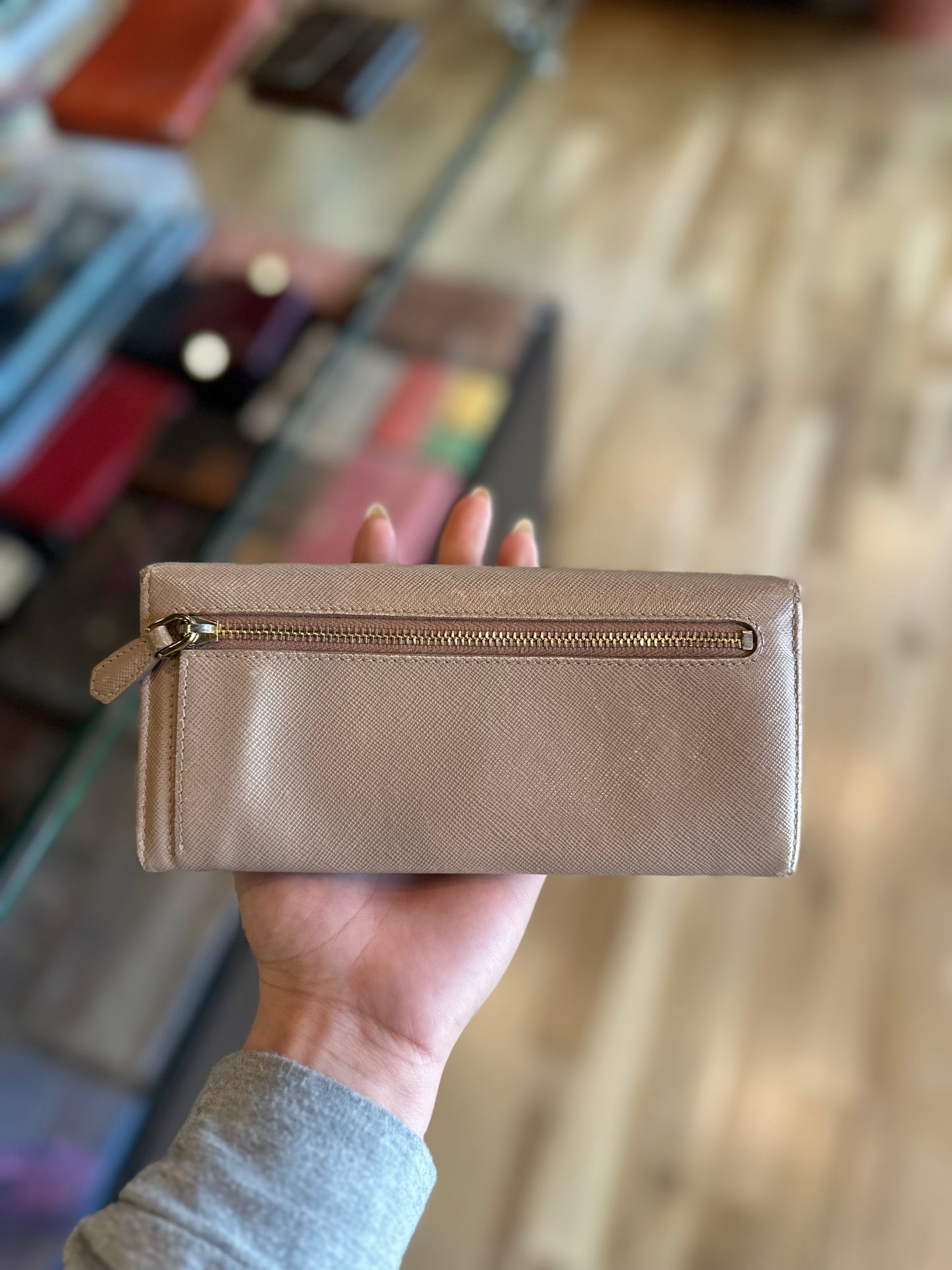 Prada Mauve Bow Wallet