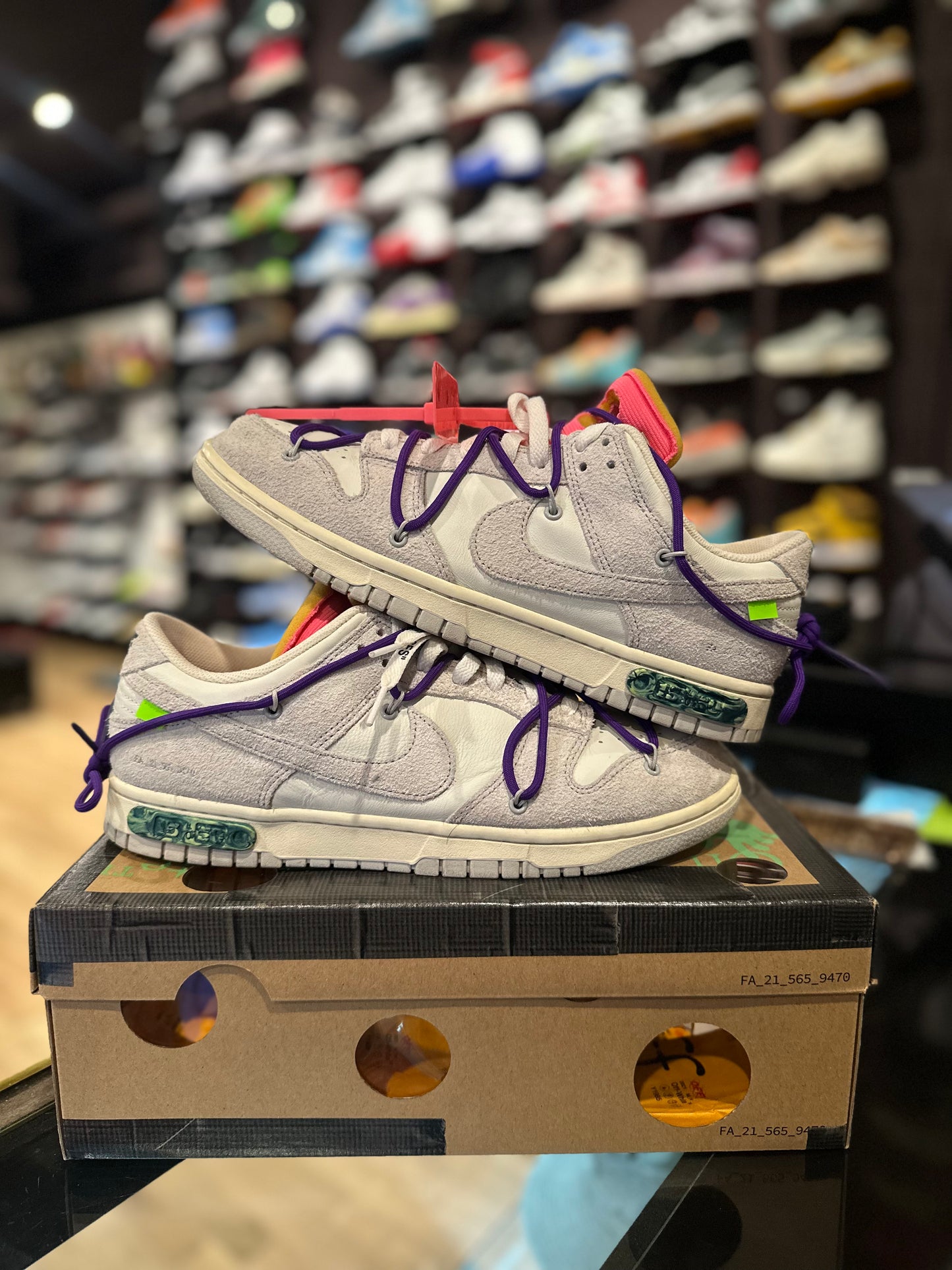 Dunk Low Off-White Lot 15 PO OG Size 10.5