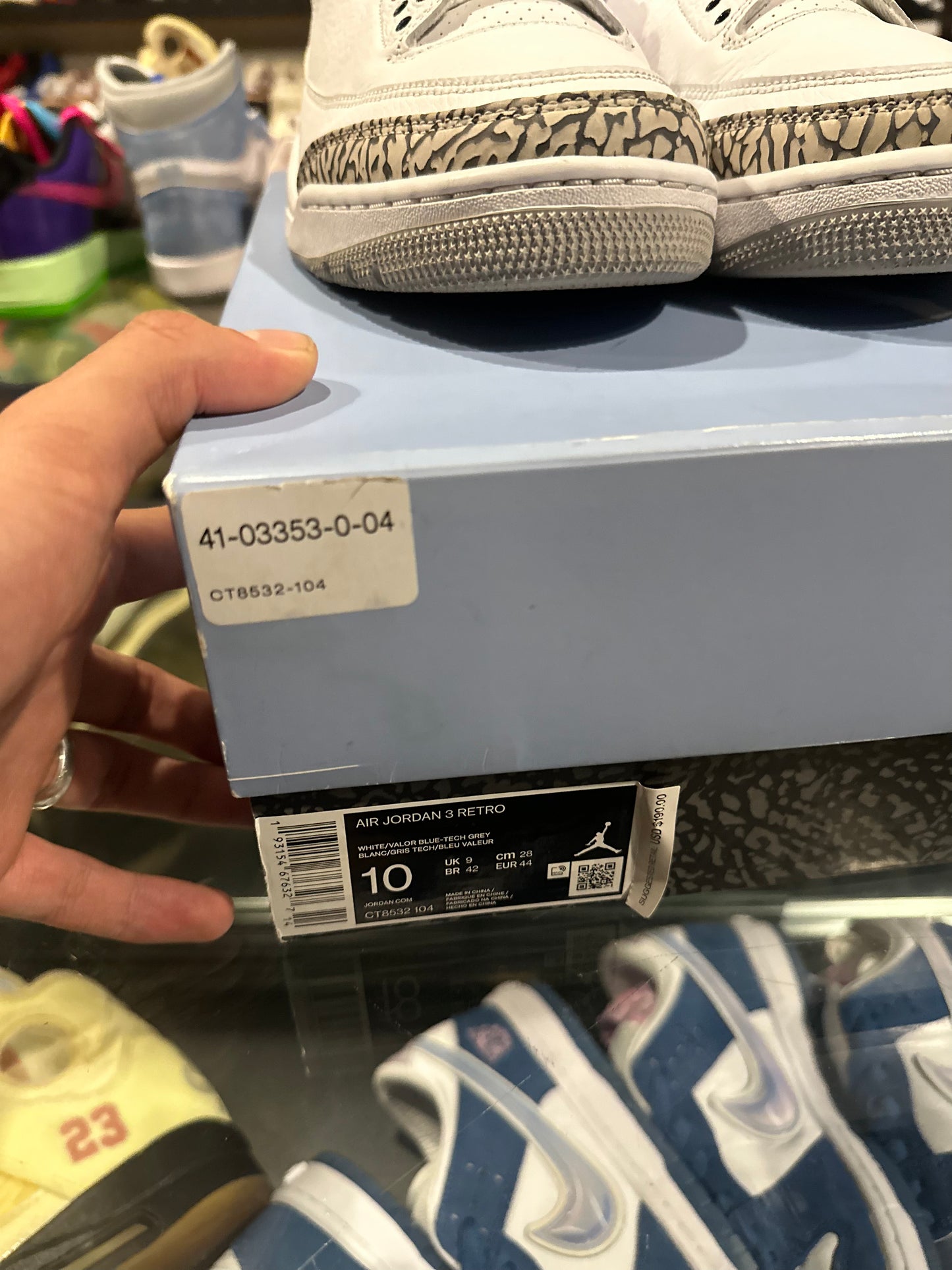 Jordan 3 UNC Sz. 10 Clean OG