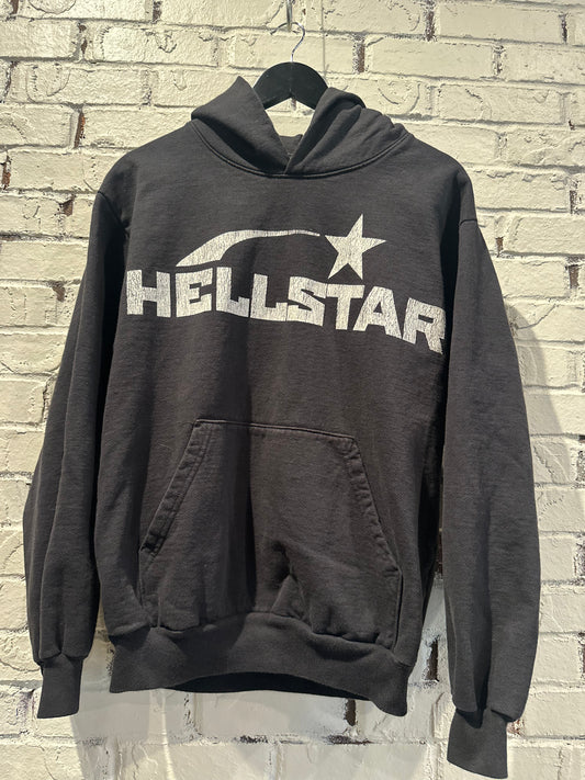 Hellstar Logo Hoodie Black Size Medium