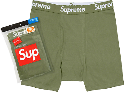 Supreme Hanes Boxer Briefs Olive