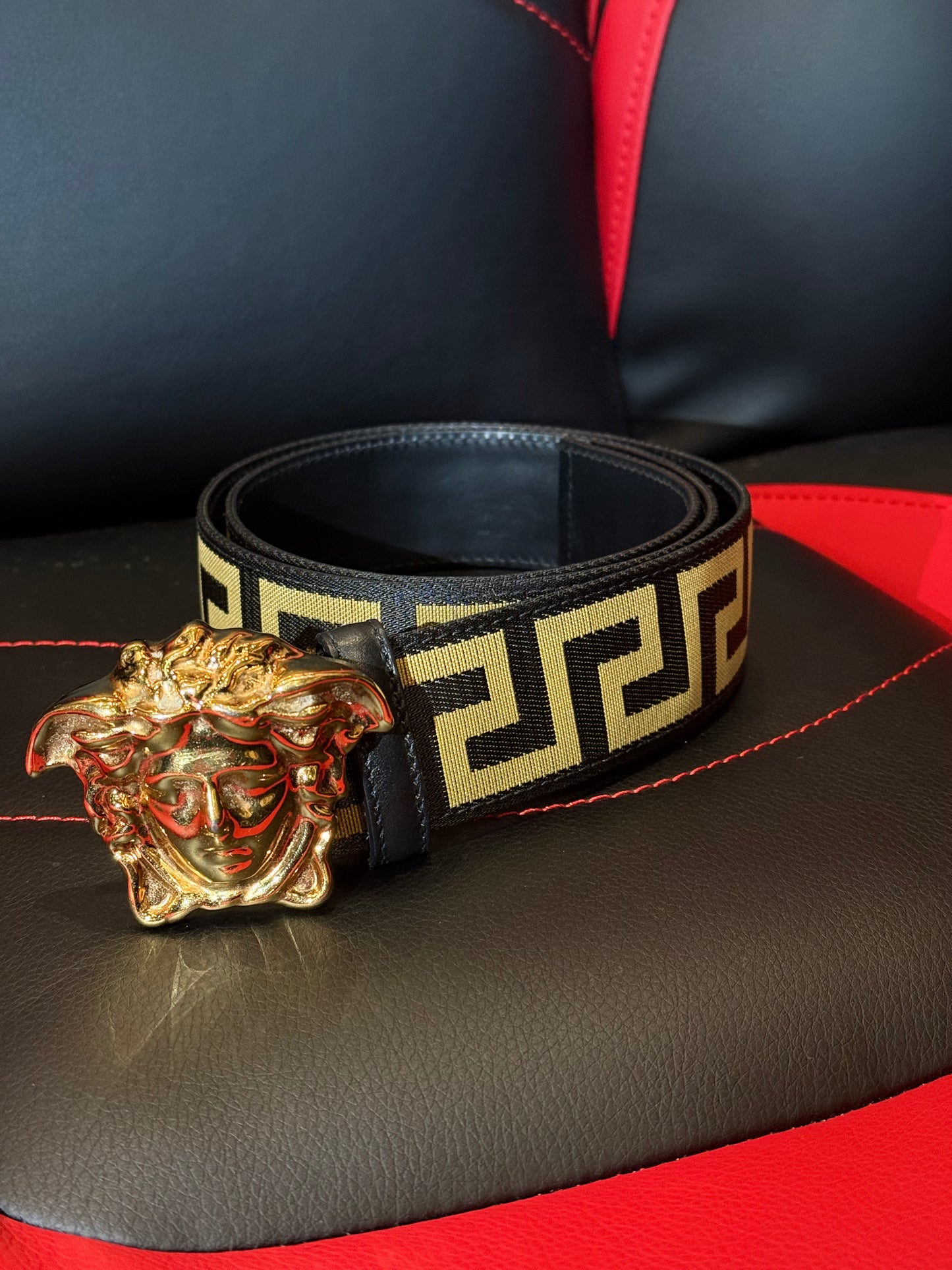 Versace Belt Black/Gold